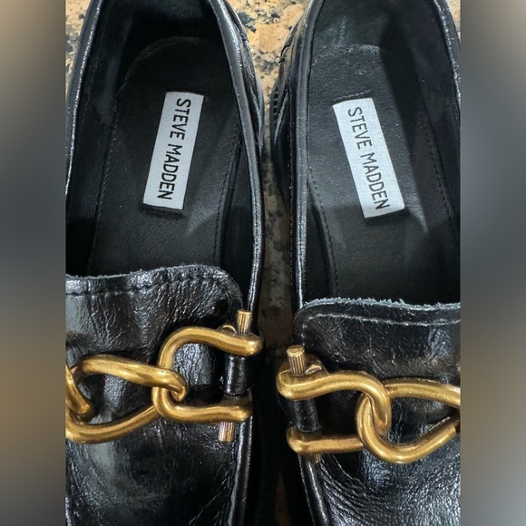 Steve Madden Karmine Loafer in Black Leather - Picture 3 of 5